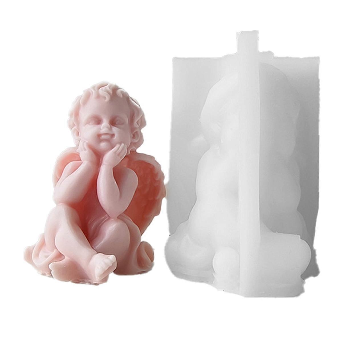 3D Lovely Winged Abstract Craft Scented Candle Wax Mould, B