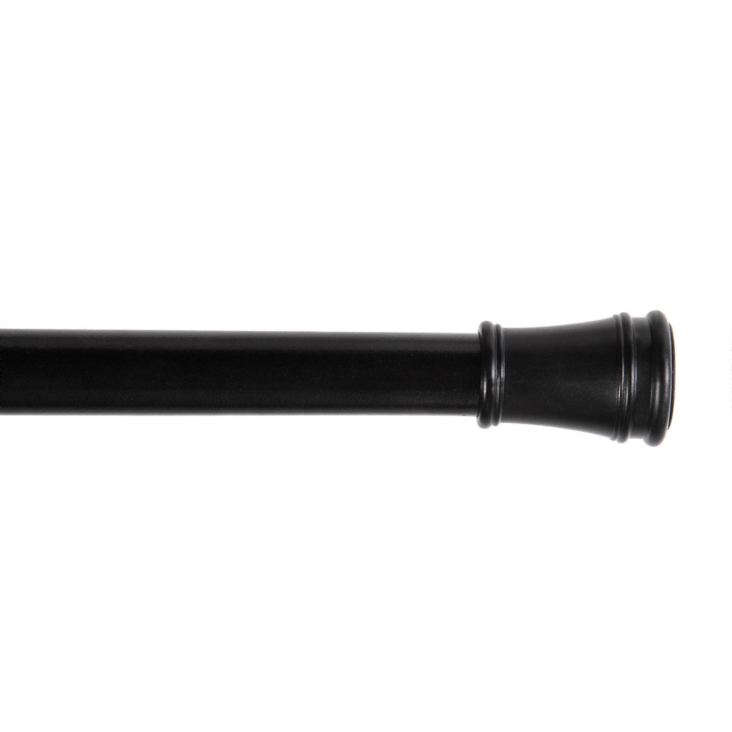 Tool-Free Adjustable Length Tension Rod for Curtains, 28-48 Inches, 5/8 Inch Diameter, Versatile and Durable Design