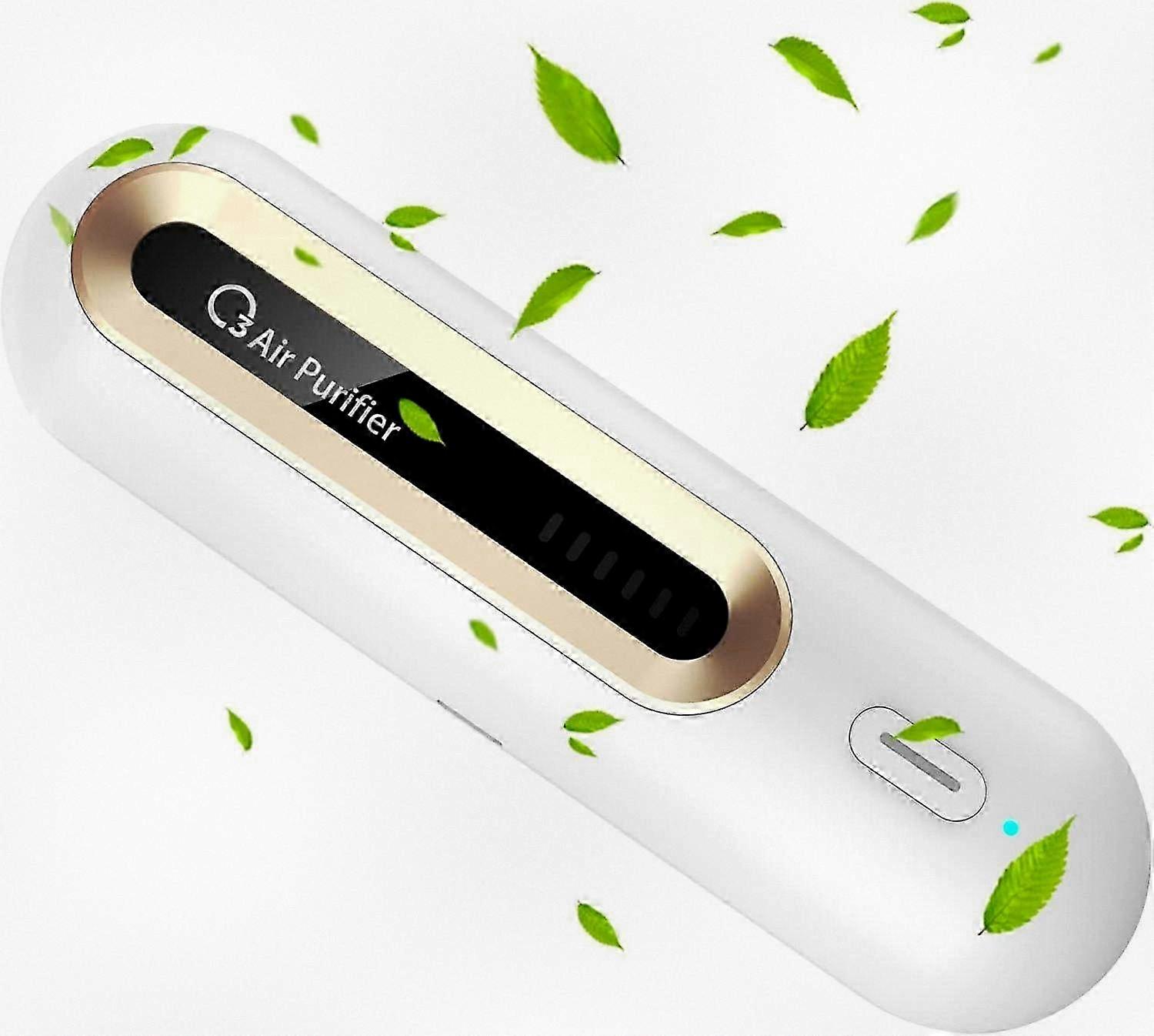 Compact USB-Powered Cooler with Air Freshening Function, Ozone-Based Purification System for Odor Elimination, Reusable Deodorizing Solution