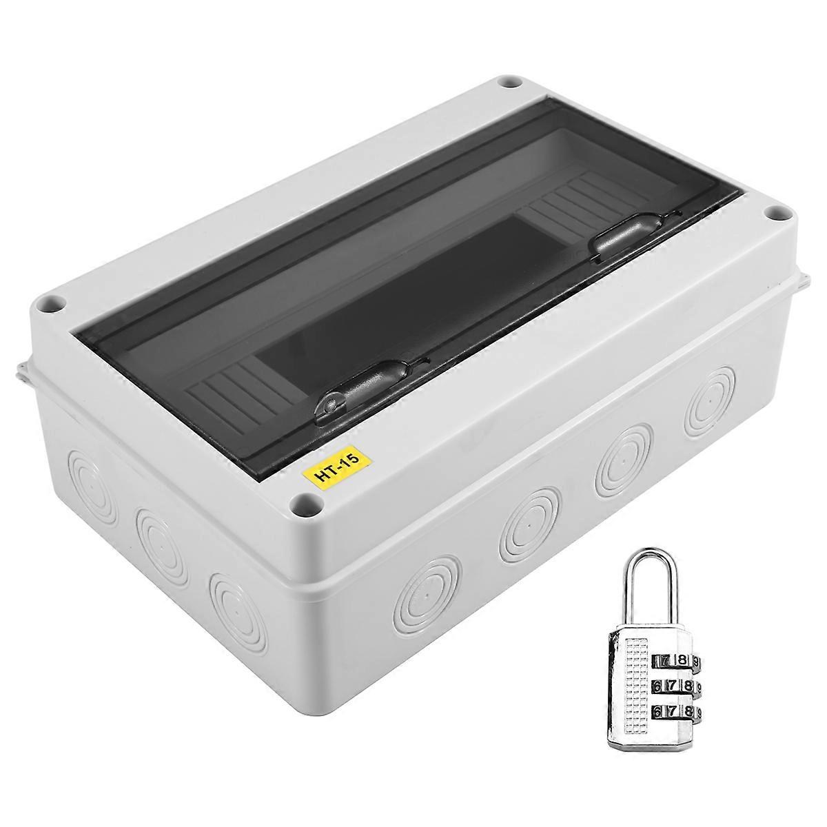 HT Series Junction Box 15WAY IP65 Waterproof Distribution Box Outdoor ABS Electrical with Lock for C