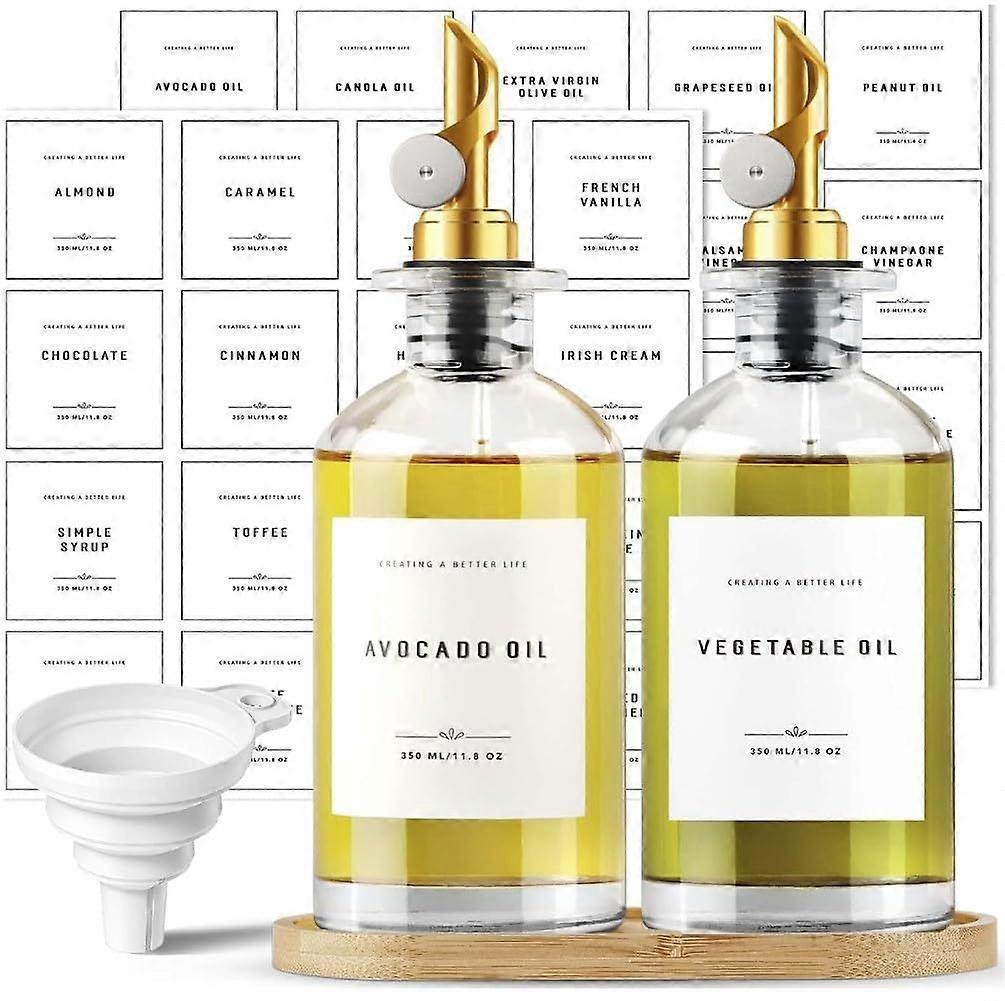 2 Set Oil Dispenser for Bottle Kitchen Cooking 500ml