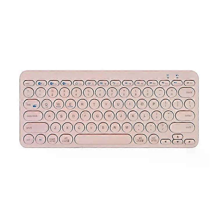Wireless Bluetooth Keyboard-Portable Multi-Device,Pink Color Pink