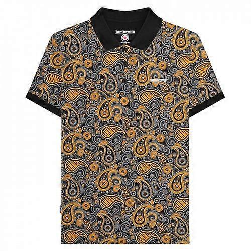 Lambretta Mens SS25 Paisley Branded Polo Shirt