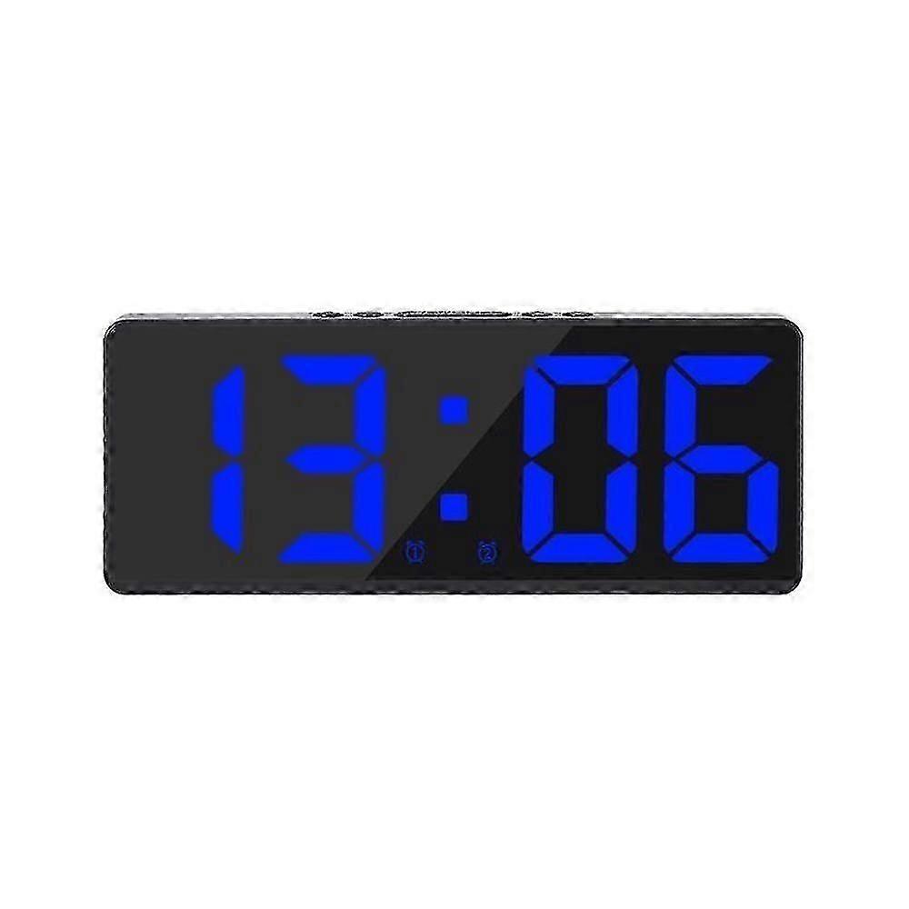 Smart Large Digital Wall Clock App Control Time/Date/&Sound Activate & Countdown Function Stepless Brightness & Volume Alarm With Snooze Functio