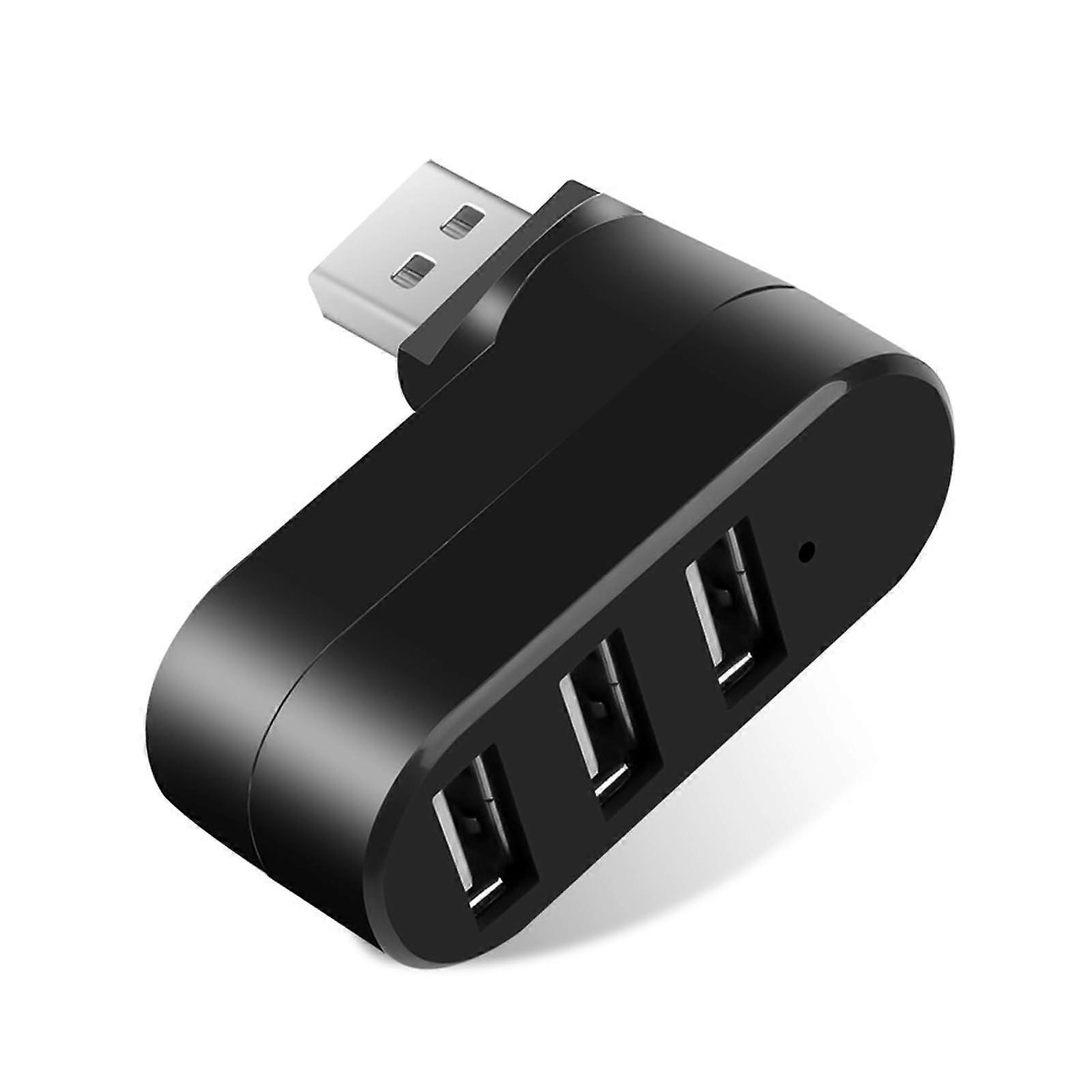 USB Hub 3 Port USB 2.0 Combo Hub Bus Powered Rotatable USB Hub USB Port Fast Transport Hub Compact and