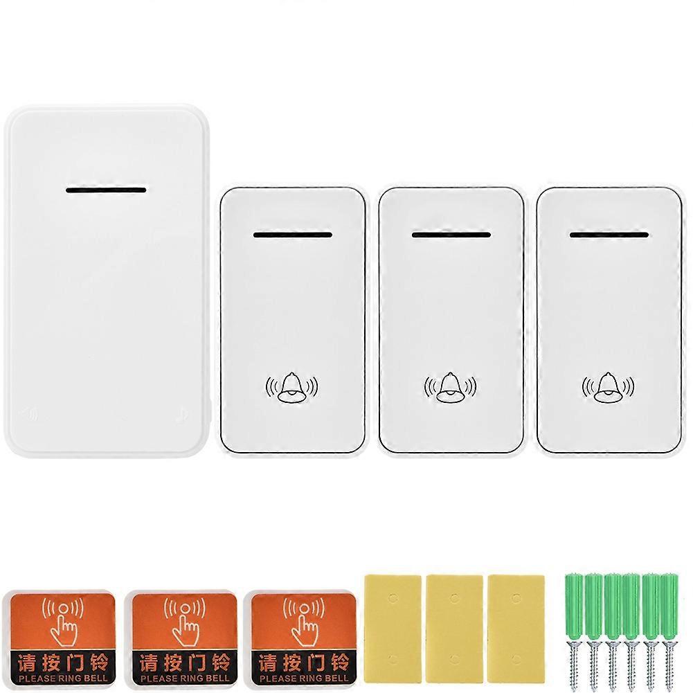 Smart Wireless Doorbell - 300m Range, 48 Chimes, IP44 Waterproof, Adjustable Volume