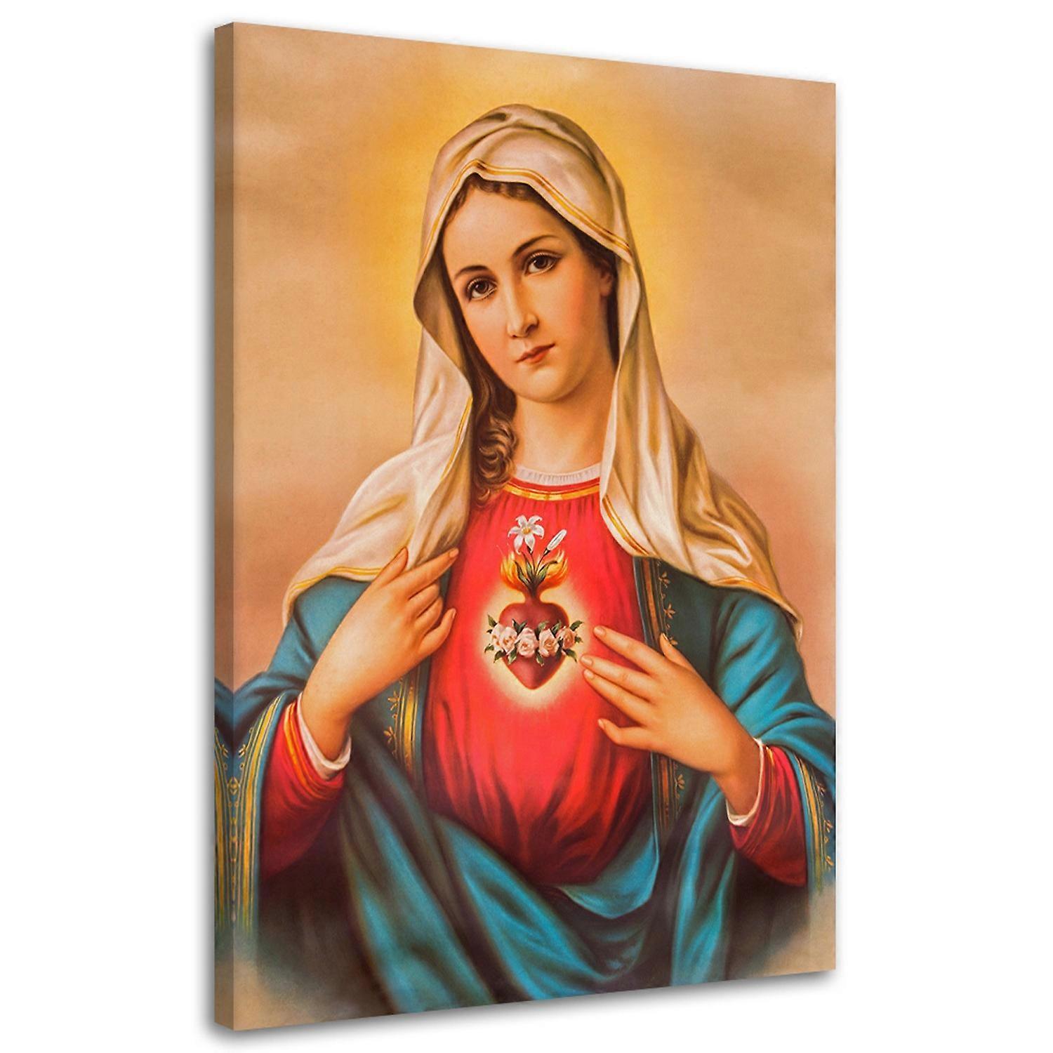 Lienzo, Corazón de la Virgen María - 40x60
