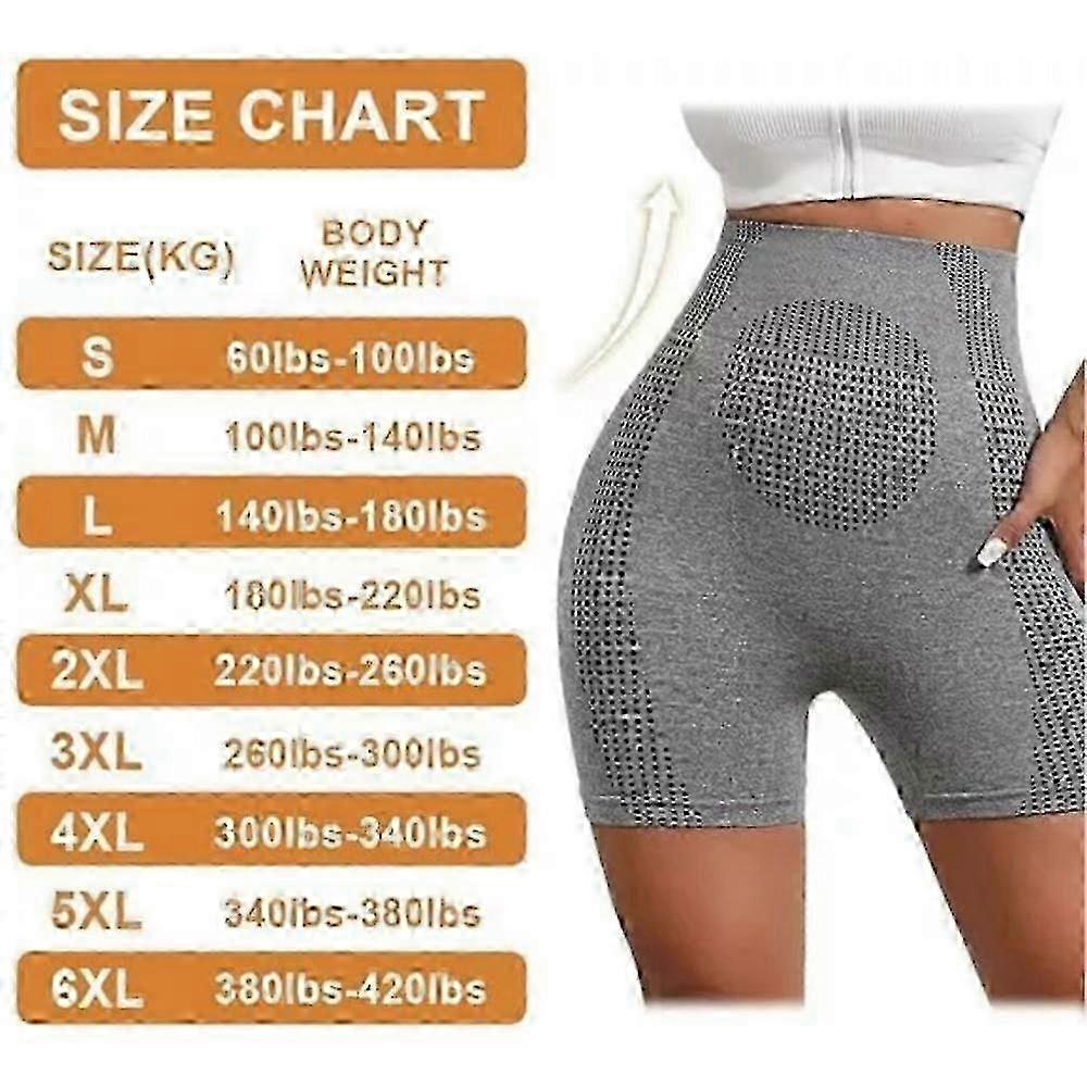 4-Pack Negative Ion Shaping Shorts - Tummy Control & Body Shaping