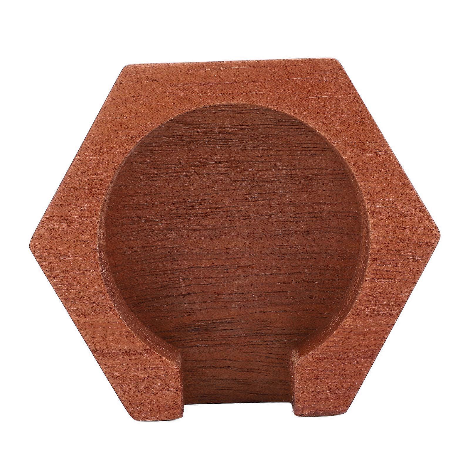 Round Coffee Paper Filter Holder Polished Surface Solid Wood Coffee Filter Paper Storage Box