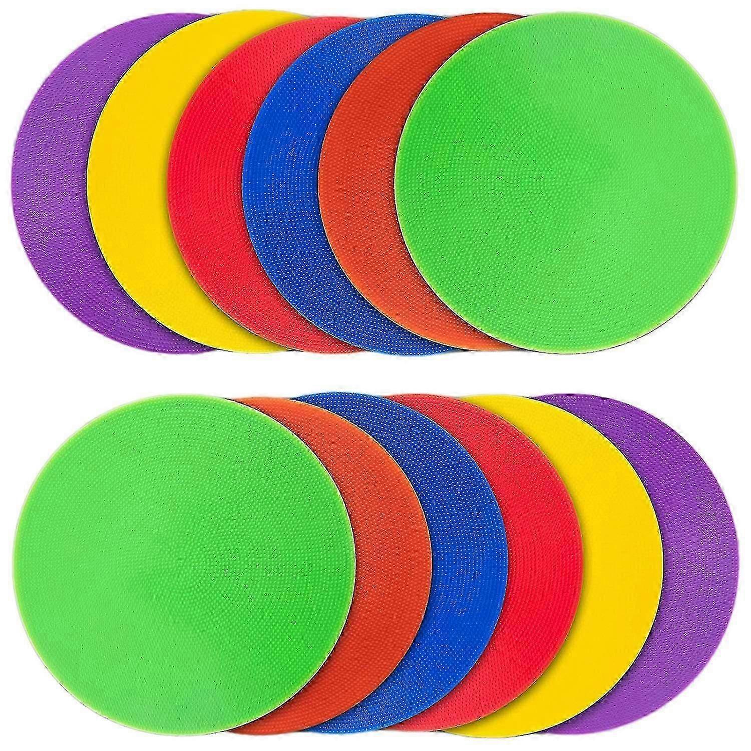 12pcs Colored Spot Marker Non-slip Agility Markers Flat Cones Dots For Football Basketball Training (haoyi