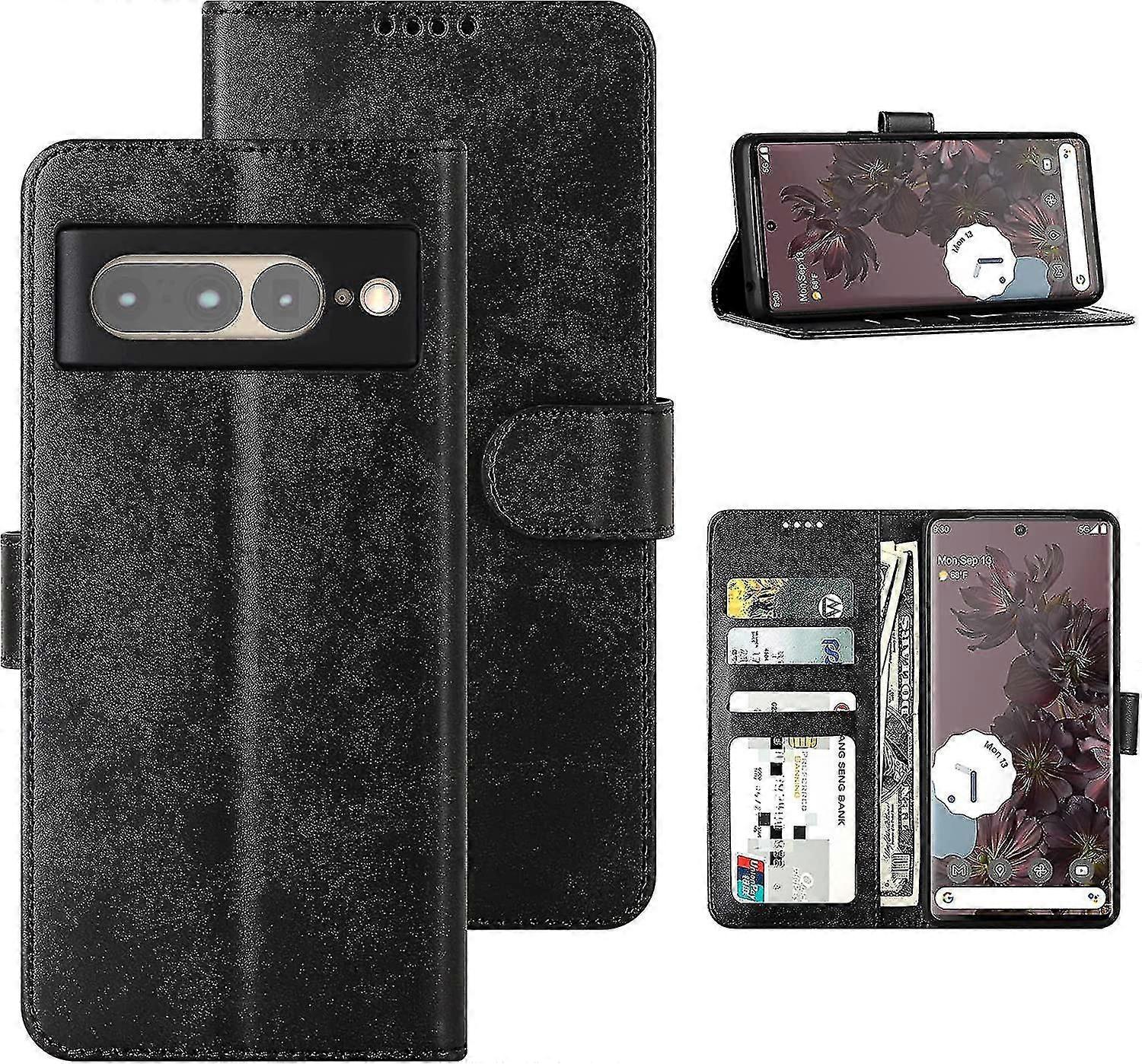 Leather Multi-function Magnetic Suction Wallet Case Compatible Google Pixel 7 Pro/pixel 7 With Card Slot
