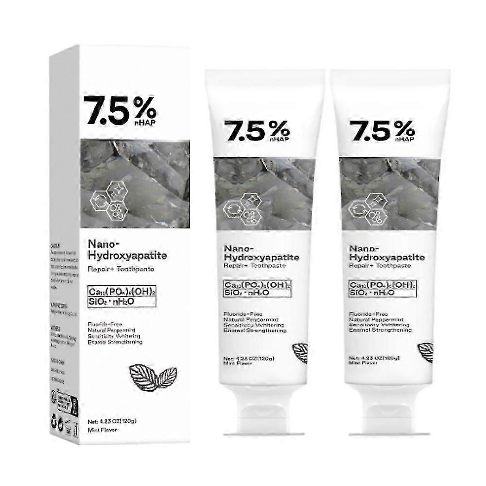 1-3x 7.5% Hap Nano-hydroxyapatite Toothpaste Remove Deep Clean For Teeth 2pcs