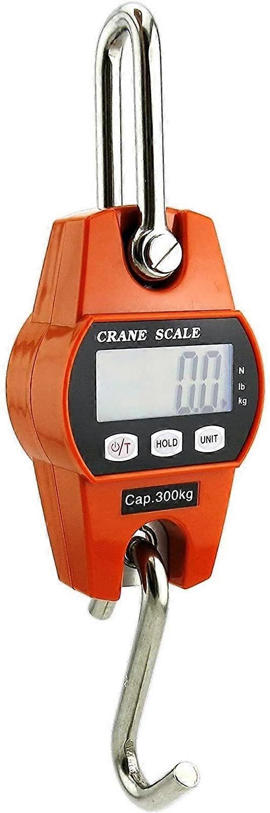 Mini Digital Crane Scale 300kg/600lbs with LED(Plastic Shell,Orange) Instruments