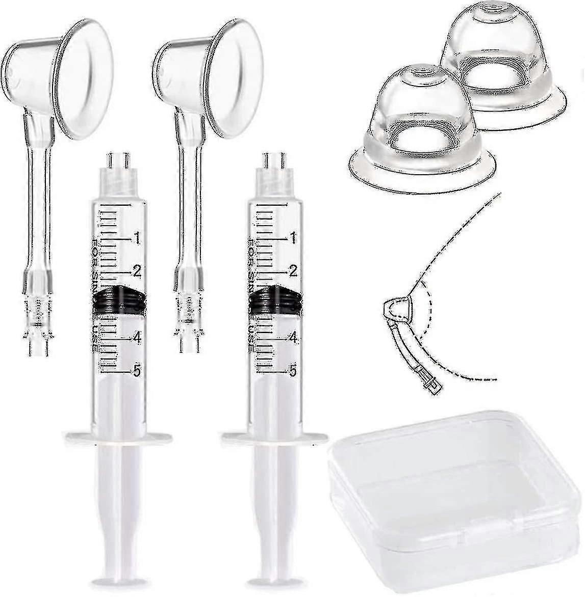 Inverted Nipple Puller 2 Pc Nipple Aspirator Corrector Women Nipple Suckers_gift Of G