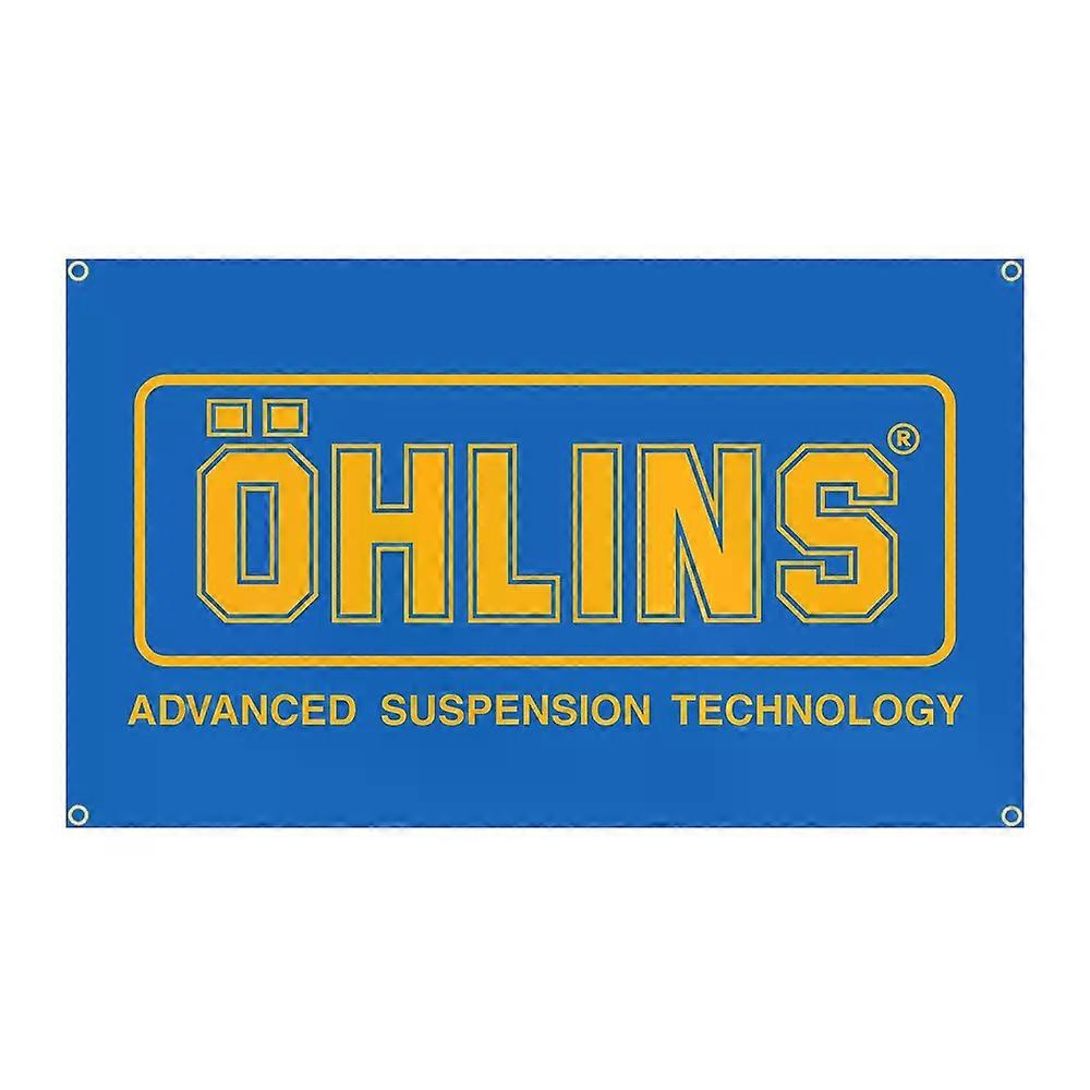 Shibingsheng 90x150cm Ohlinss Performance Technology Racing Car Flag Polyester Printed Garage or Outdoor Decoration Banner Tapestry