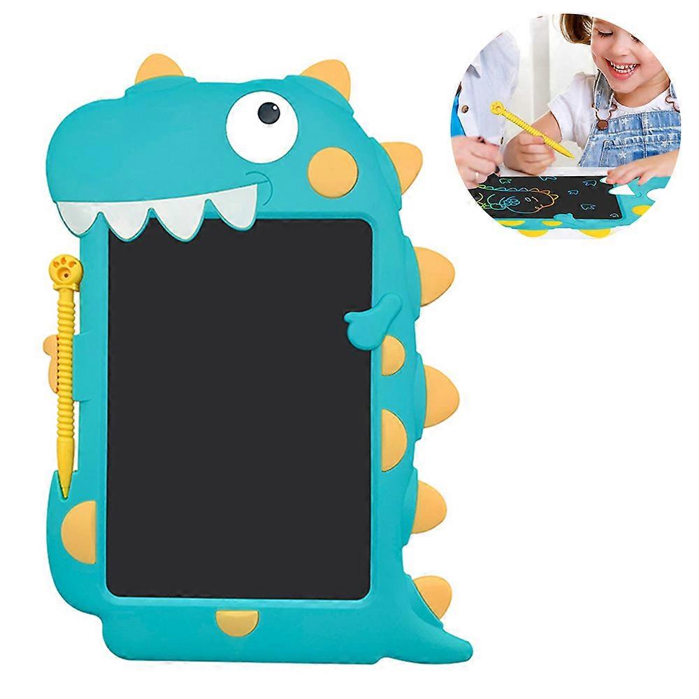Lcd Writing Tablet Colorful For Kids Erasable Drawing Scribbler Board Electronic Toys Digital Doodle Pad With Stylus-One-Eyed Dinosaur Blue