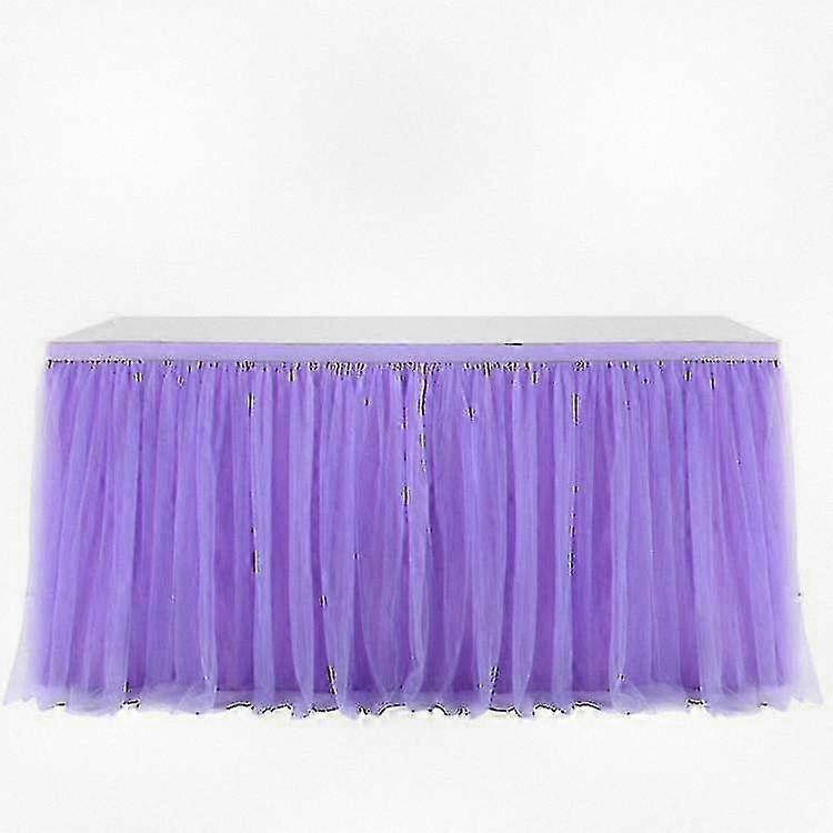Tulle Table Skirt for Rectangle or Round Tables, Elegant Ruffled Table Cloth Ideal for Weddings, Bridal Showers, Baptisms, Birthday Parties,