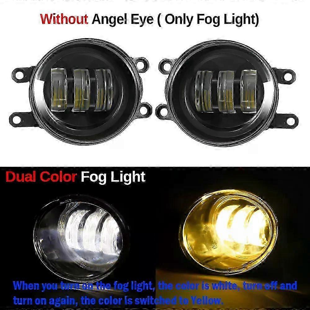 Applies To2 X 30w 6000lm Angel Eye Fog Light Drl Assembly For Toyota Camry 2018-2021 Car Front Led Fog Daytime Running Lamp H11 Assembly