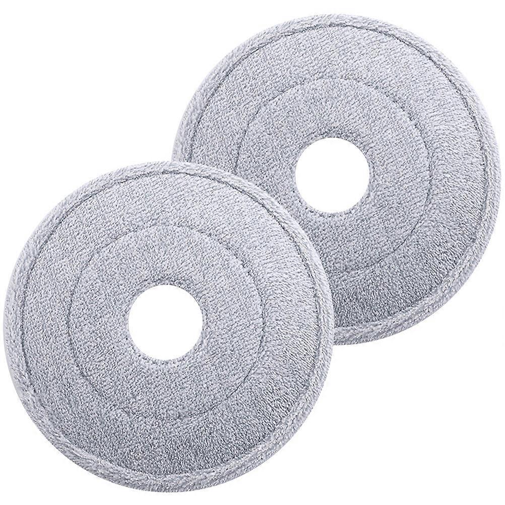 2pcs Soft Microfiber Round Mop Replacement Heads for Home Cleaning – Durable, Washable Refill for Floor Stains and Scratch Removal