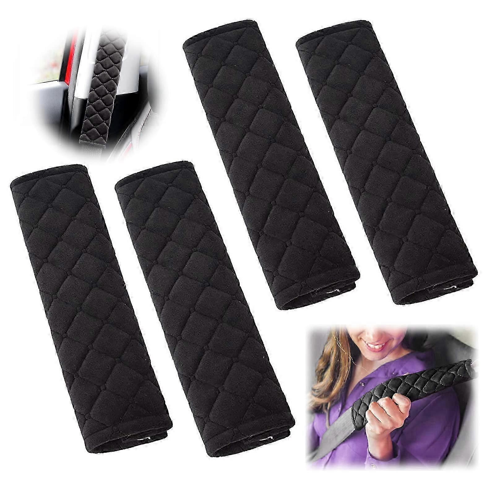 車のシートベルトパッド、オートコンフォートショルダープロテクター、ブラック