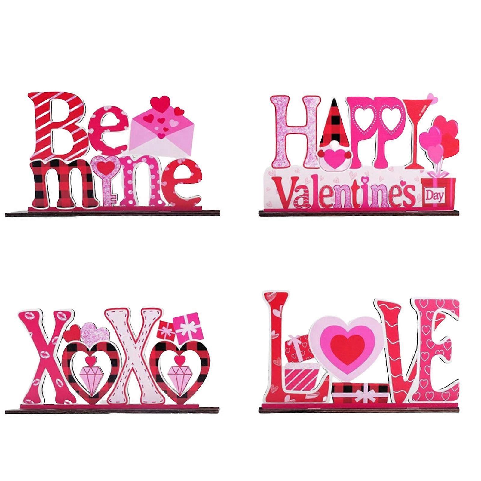 4Pieces Valentine's Day Heart Decors Adds A Touch Of Romance To Any Setting Including Homes Restaurants And Shop Window