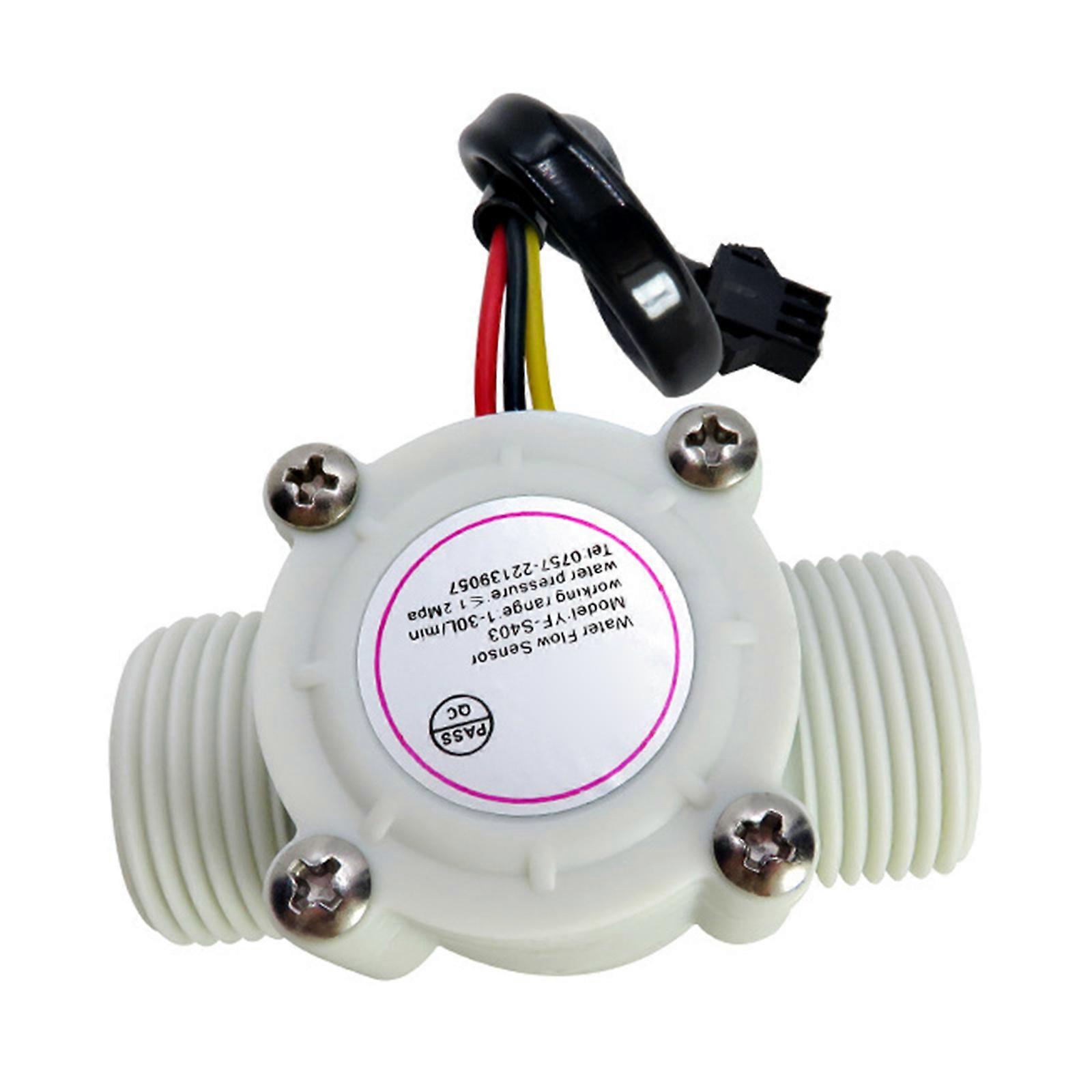 DN20 Professional Water Flow Sensor External Threaded Leakproof Flow Sensor Fitting Fluidmeter Counter for Pool