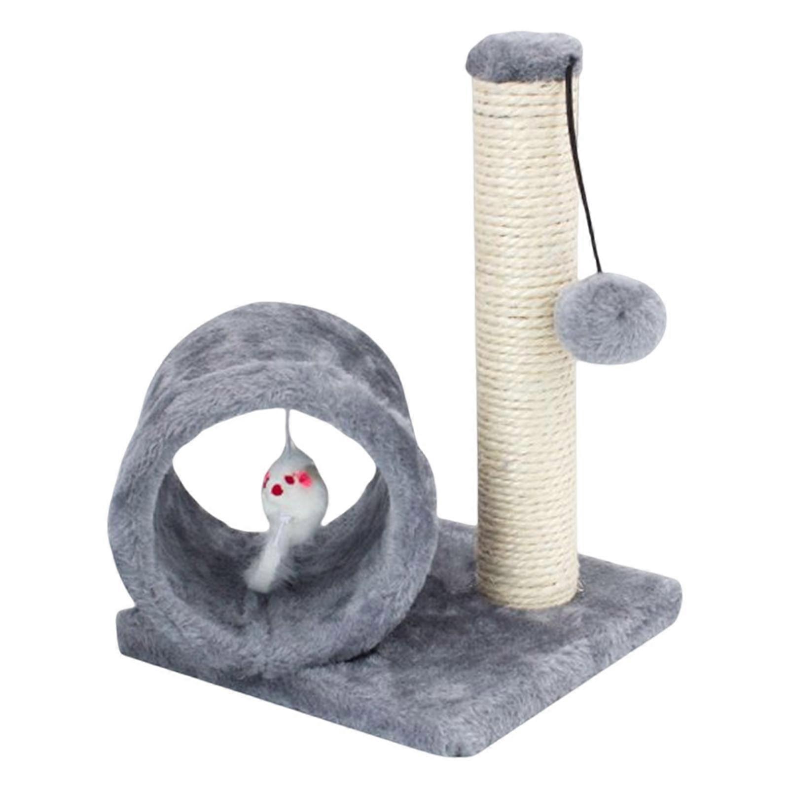Cat Scratcher Interactive Ball Toys Tunnels Cat Scratching Post Scratch Pad Gray