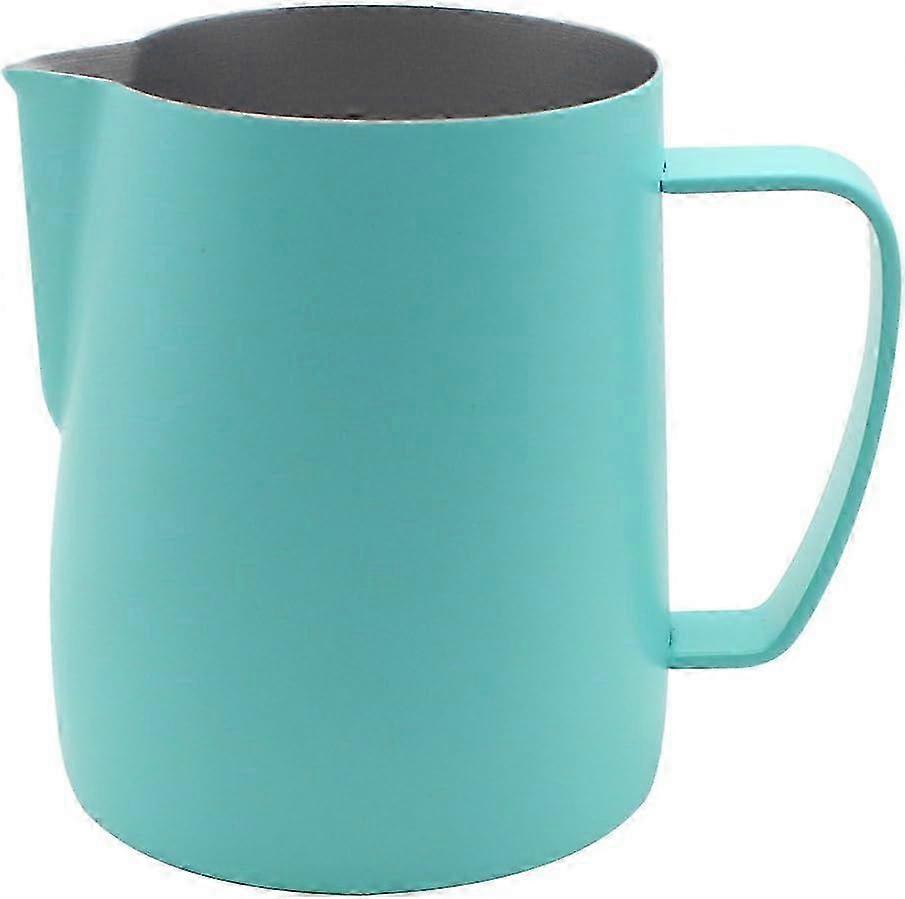 Pichet à mousse de lait en acier inoxydable bleu de 350 ml pour café et latte