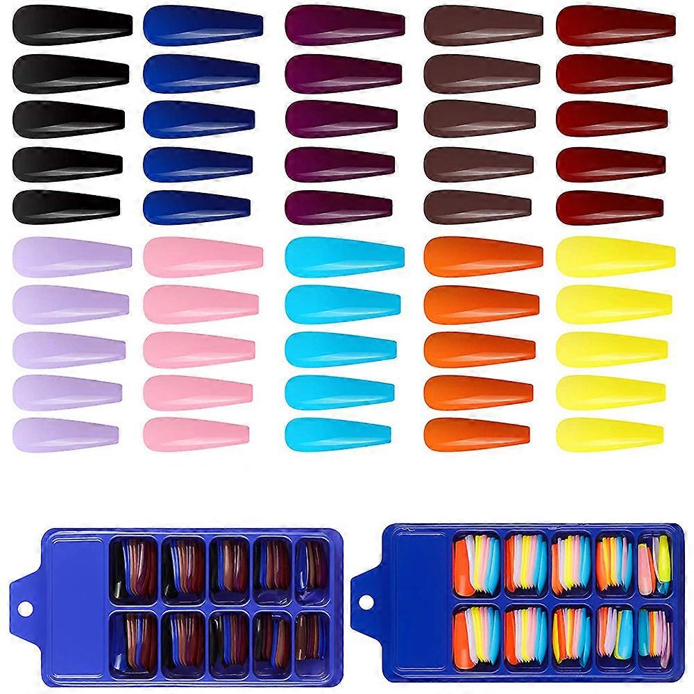 200 Pieces Acrylic Extra Long Press On Nails Artificial False Nails(Set 1)