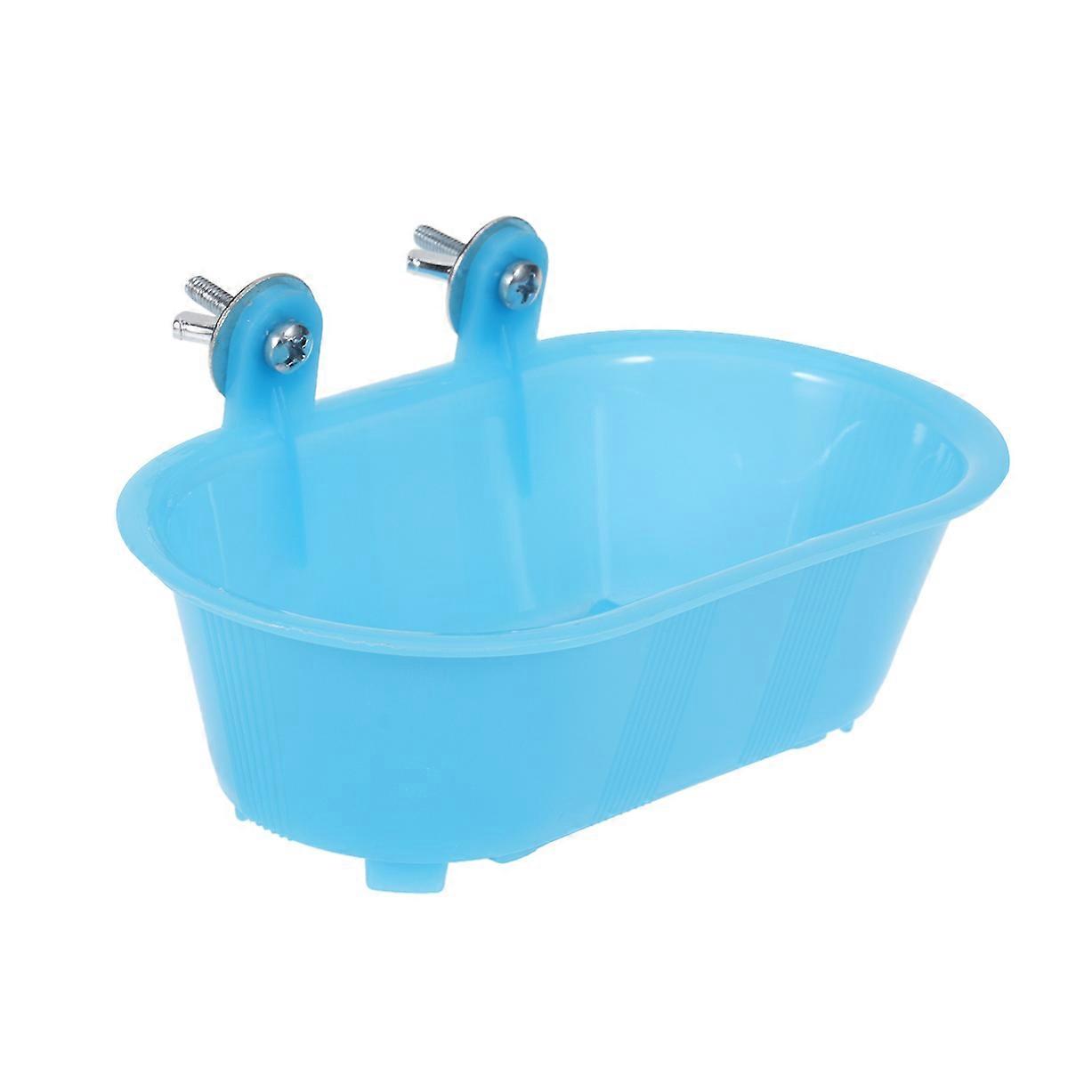 Bird Bathing Tub with Mirror – Durable Parrot Shower Bathtub for Small Birds, Fun Bathing Experience for Budgies and Parakeets Inside Cage