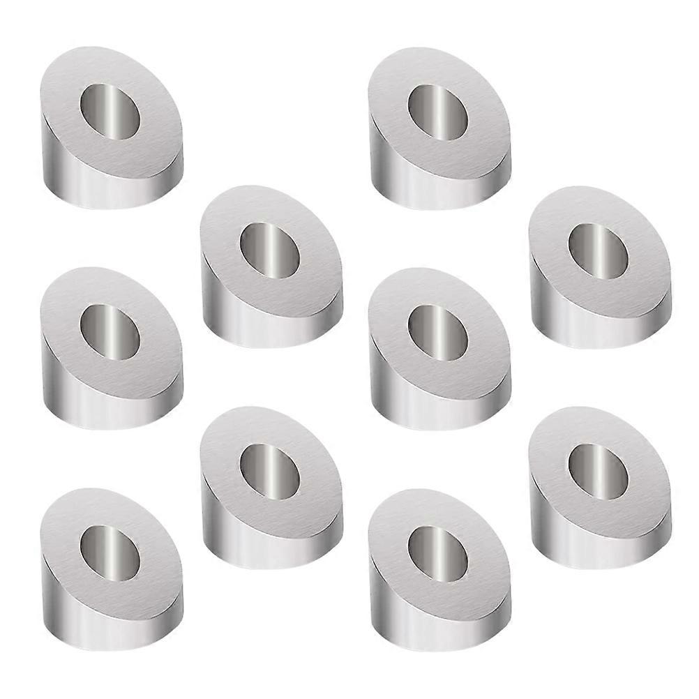 Stainless Steel Angle Beveled Washers for Deck Post Base and Stair Railing Kits – High Temp Resistant, 10pcs for DIY Cable Railing Projects