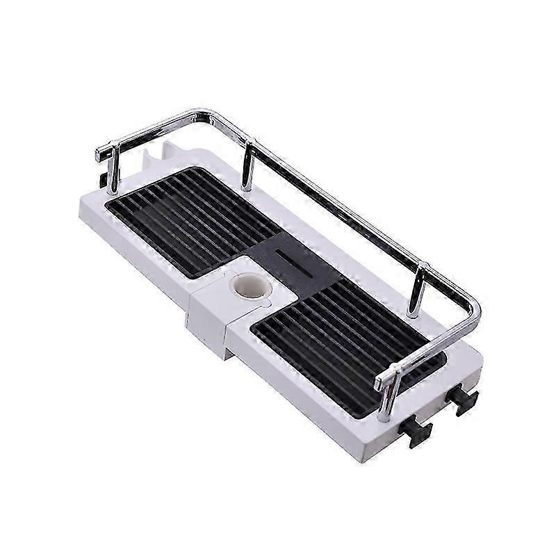 Adjustable Shower Shelf with Hooks for Shower Rod