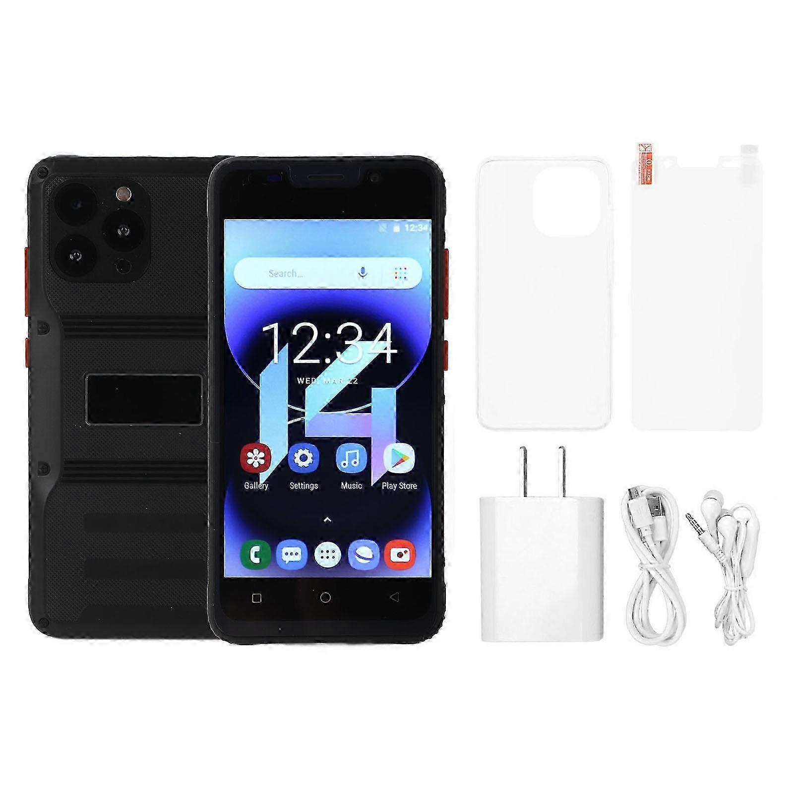 5.0in Unlocked Smartphone Rugged Design 4GB RAM 32GB Storage Dual SIM Dual Standby 2.4G WIFI Waterproof Face Unlock Compatible with Android