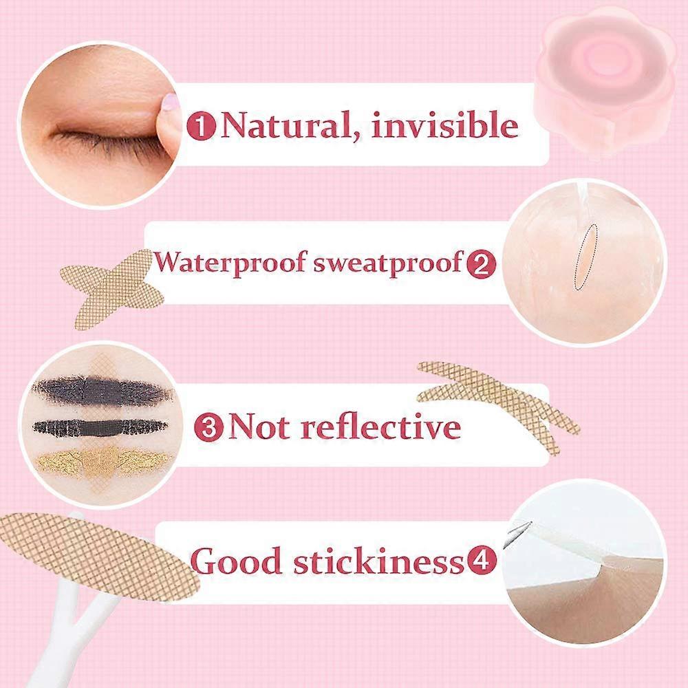 1200 Pcs Eyelid Tape Self-Adhesive Eye Tapes Fiber Invisible Double Eyelid Lift Strips Instant Eyelid Stickers