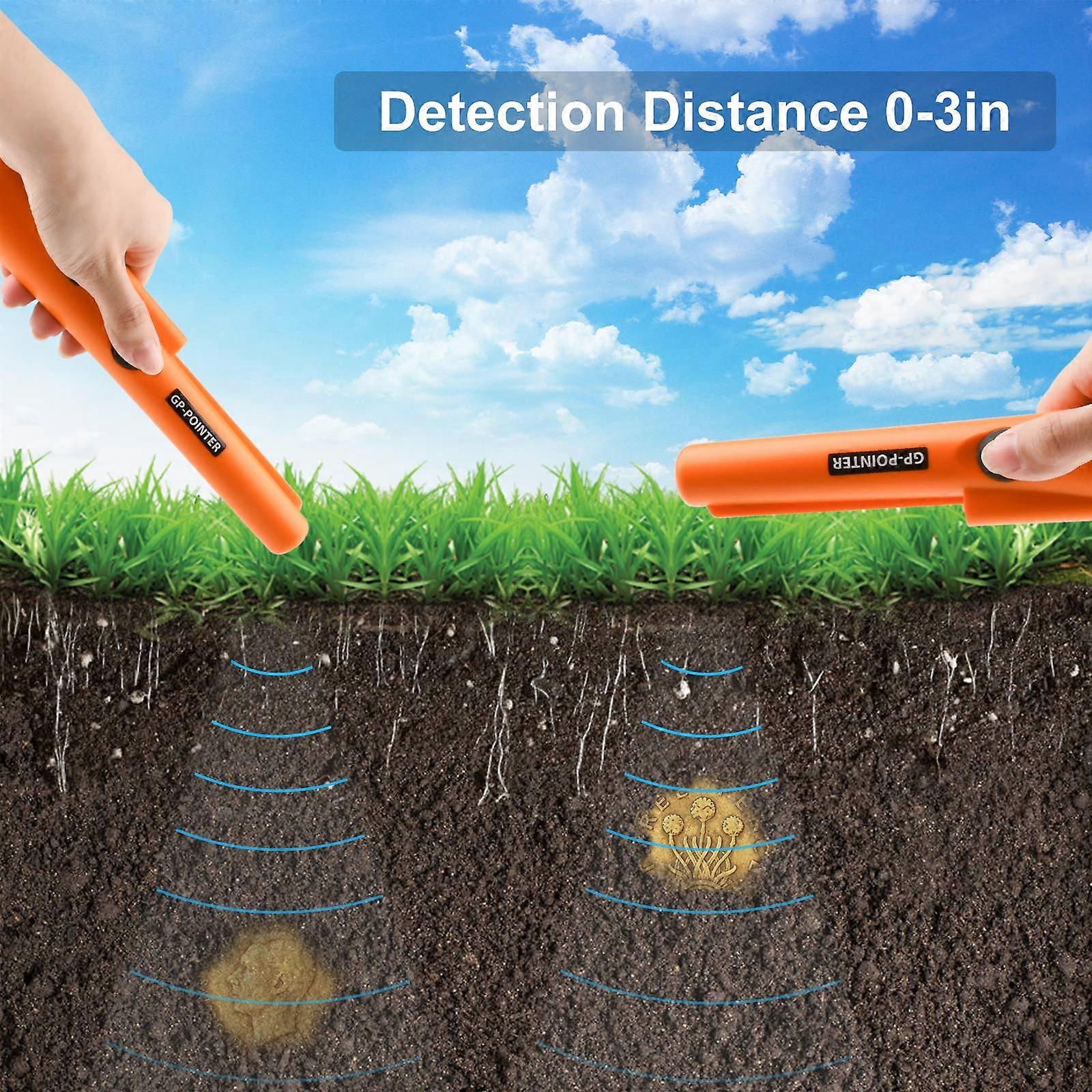 Metal Detector Pinpointer  Waterproof Metal  360°Search Gold Treasure Pinpointing Finder Probe with LED and Holster