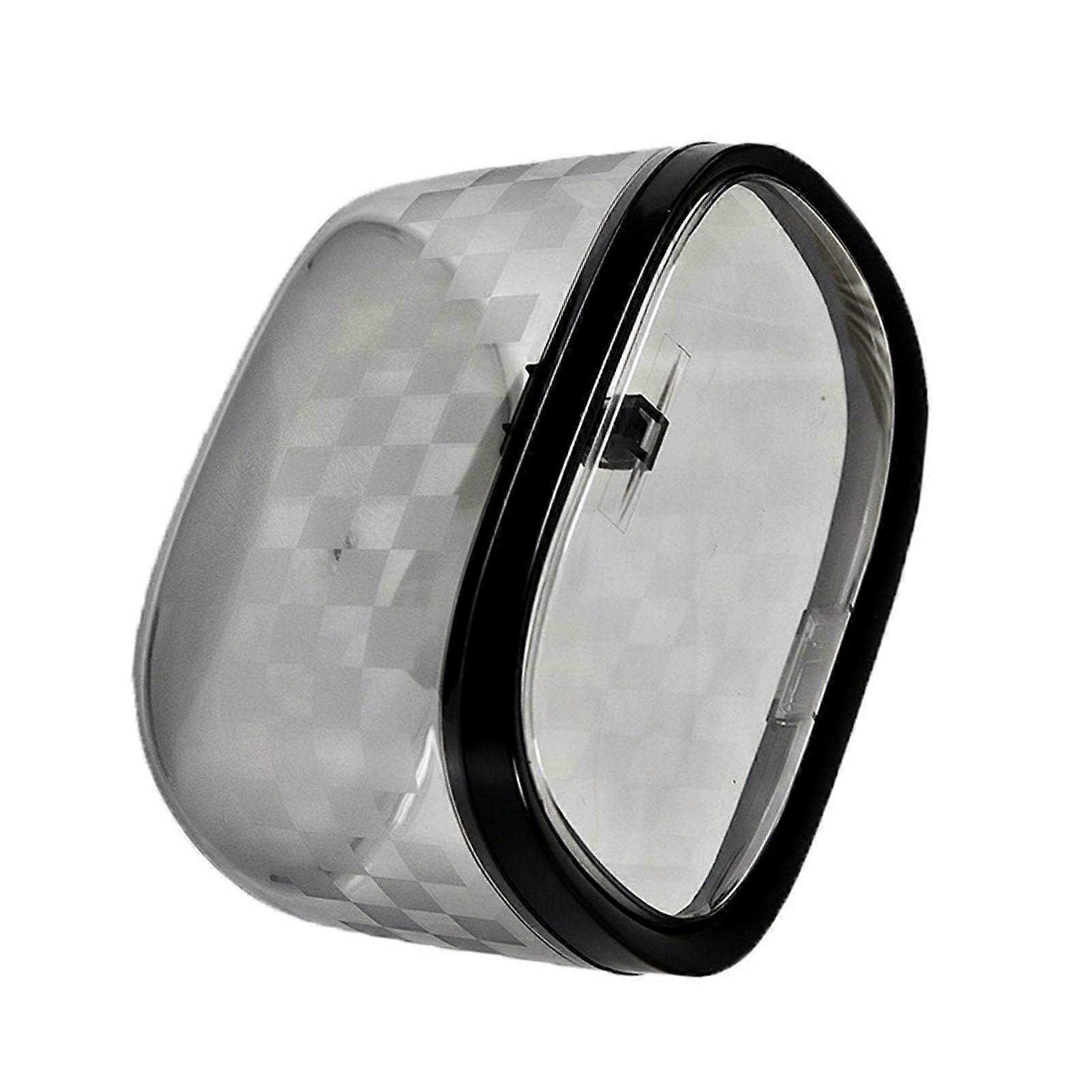 Trash can, Stylish,, Transparent, Versatile trash can with lid for bedroom for the desk (Transparent Black)