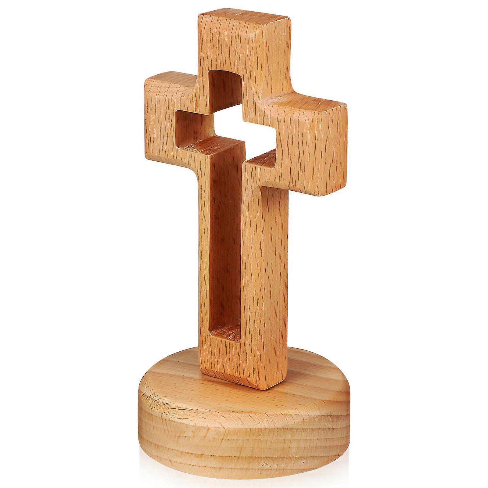 Wooden Cross with Elegant Texture Perfect for Ritual Use