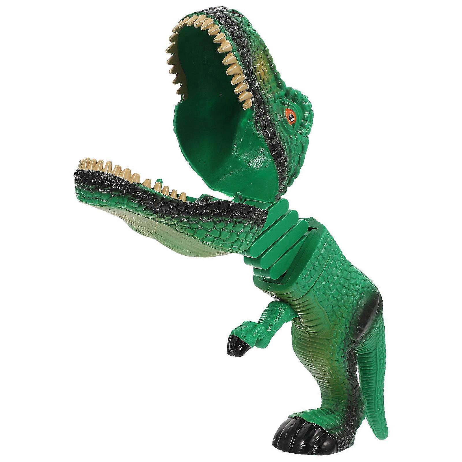 Spring Robot Clamp Grabber Hand Machine Cartoon Telescopic Clip for Boys Hand Prank Green Plastic