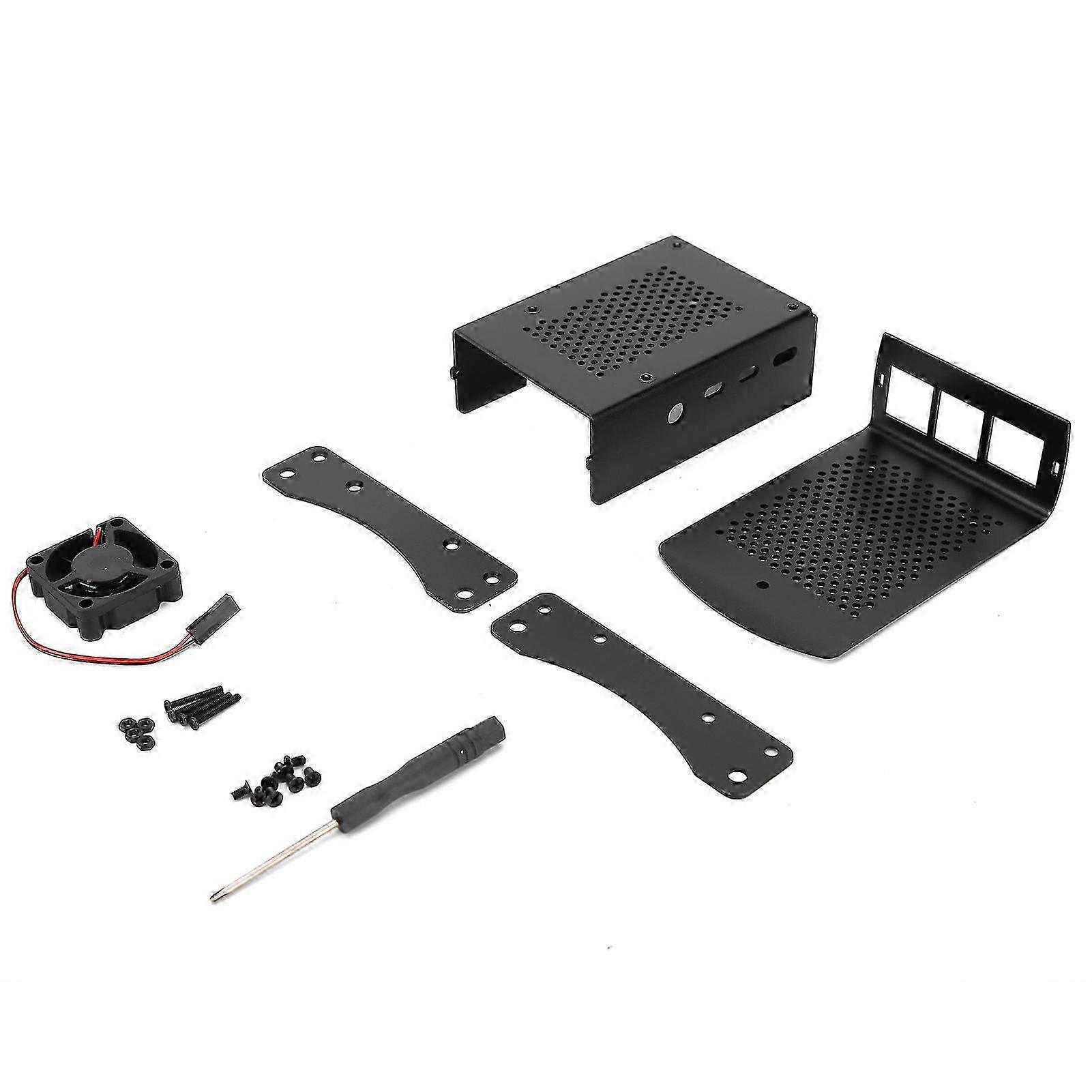 2025 Enclosure for Raspberry Pi Aluminum Alloy Wall Mounted Cooling Protective Shell with Fan