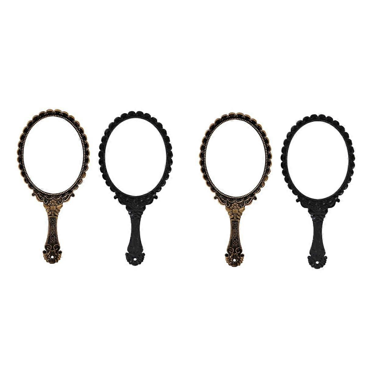 small hand mirror, 4 pieces cosmetic mirror, oval mirror