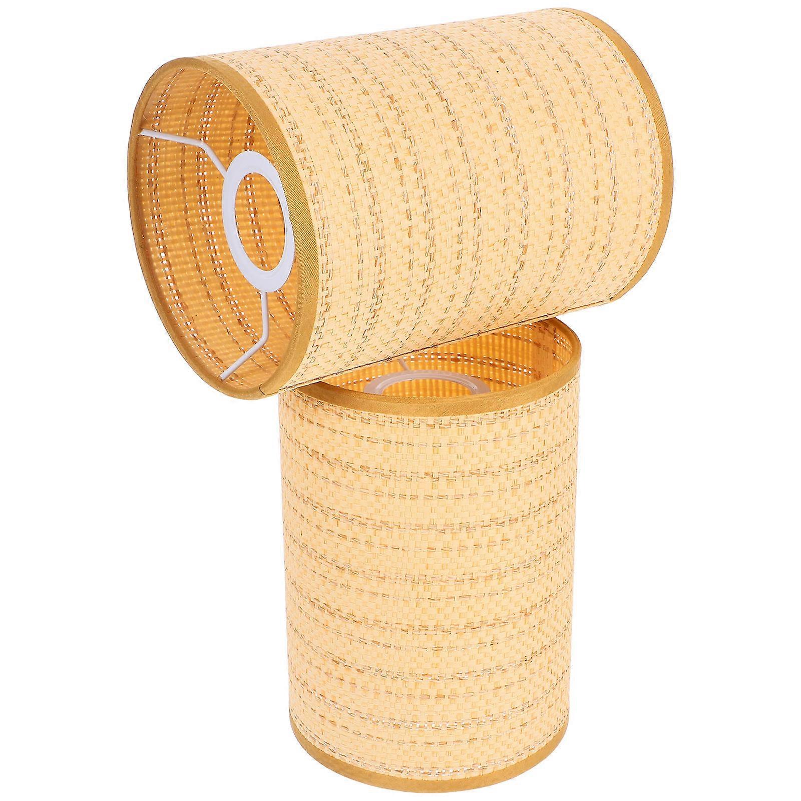 Natural Weave Lampshade, Combines Practicality with Rustic Decor for Floor Lamps