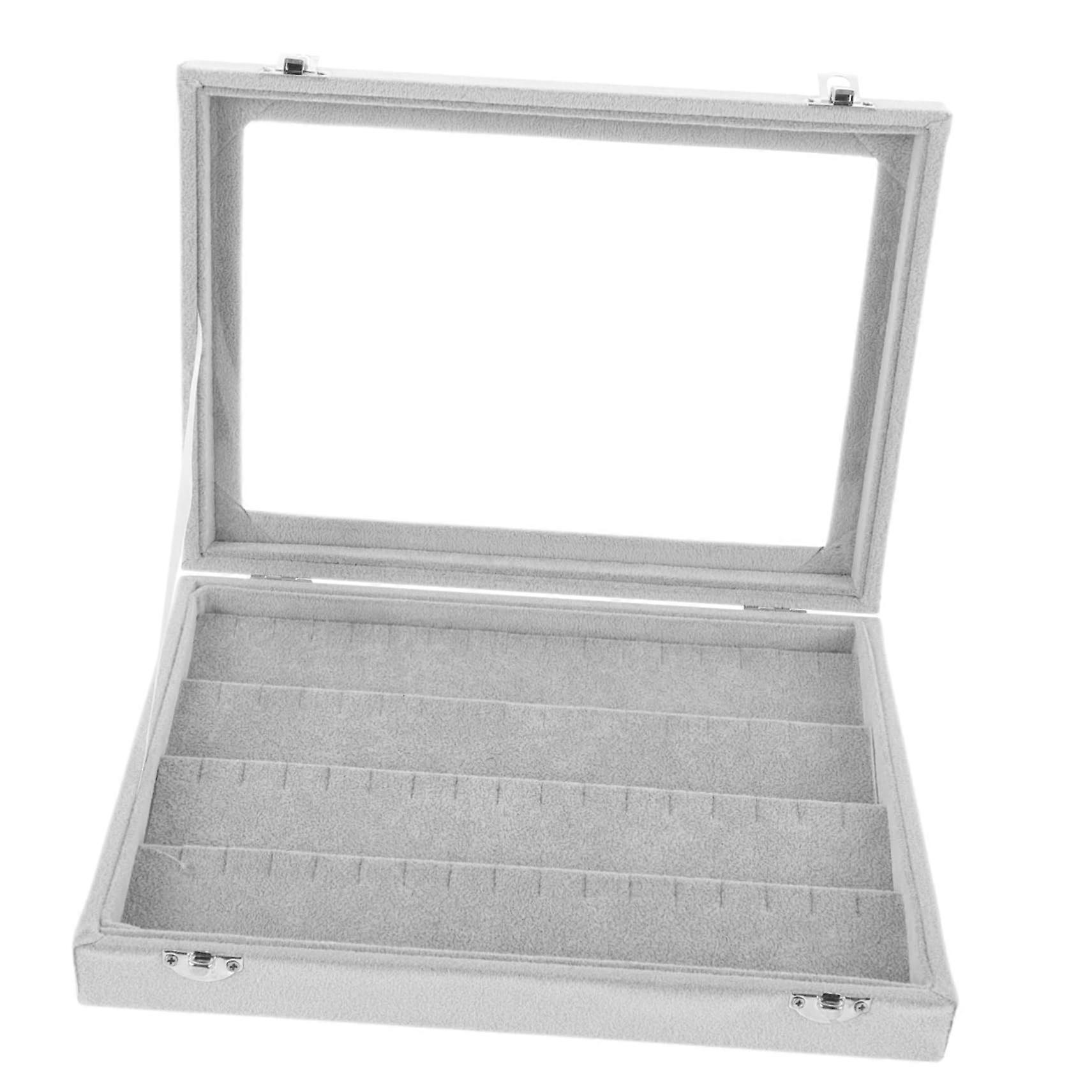 Jewelry Organizer Box With Lid For Badges And Pins, Medium Size Storage Container For Small Items And Accessories