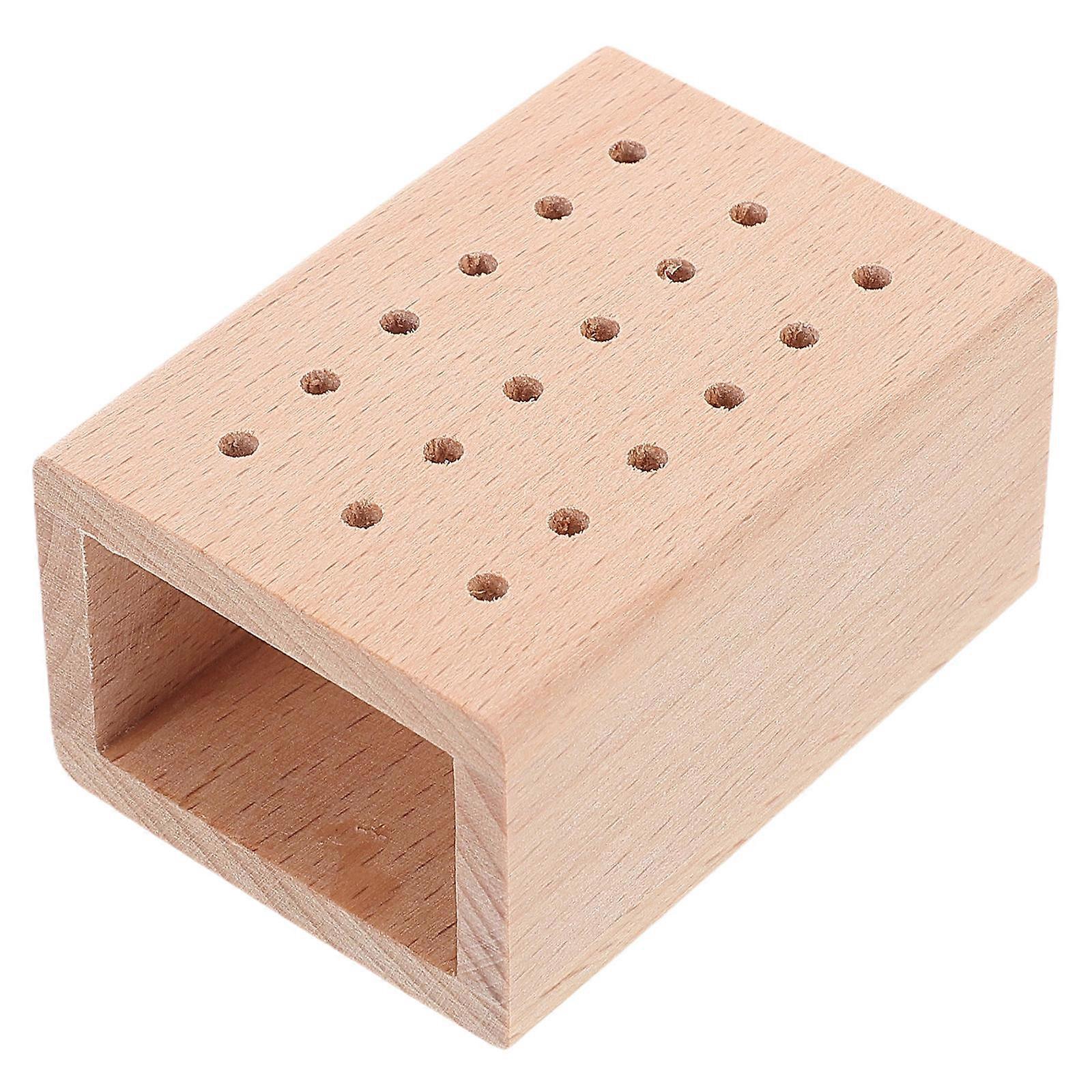Wooden Nail Tools Storage Organizer for Drill Accessories, Space Saving Design, Durable and Practical for Nail Salons and Home Use