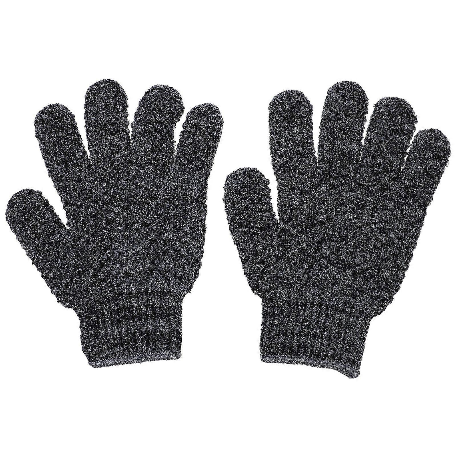 3 Pairs of Bathing Gloves Practical Back An-slip Gloves Body Exfoliating Gloves