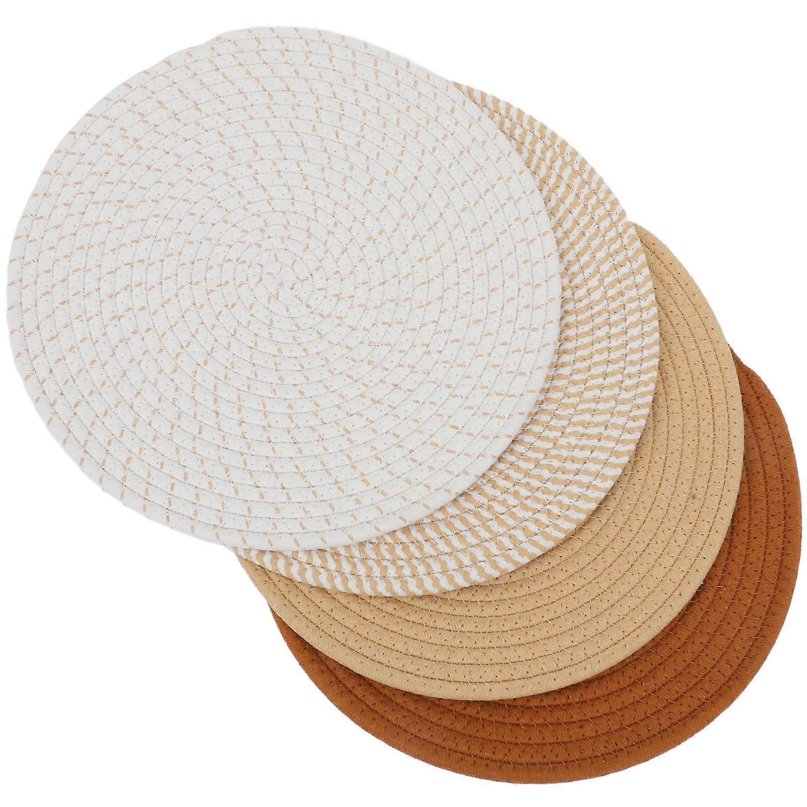 Modern And Simple Hot Pads Protect Tableware For Dining Tables 33.00X33.00X1.00CM Cotton 4Pcs