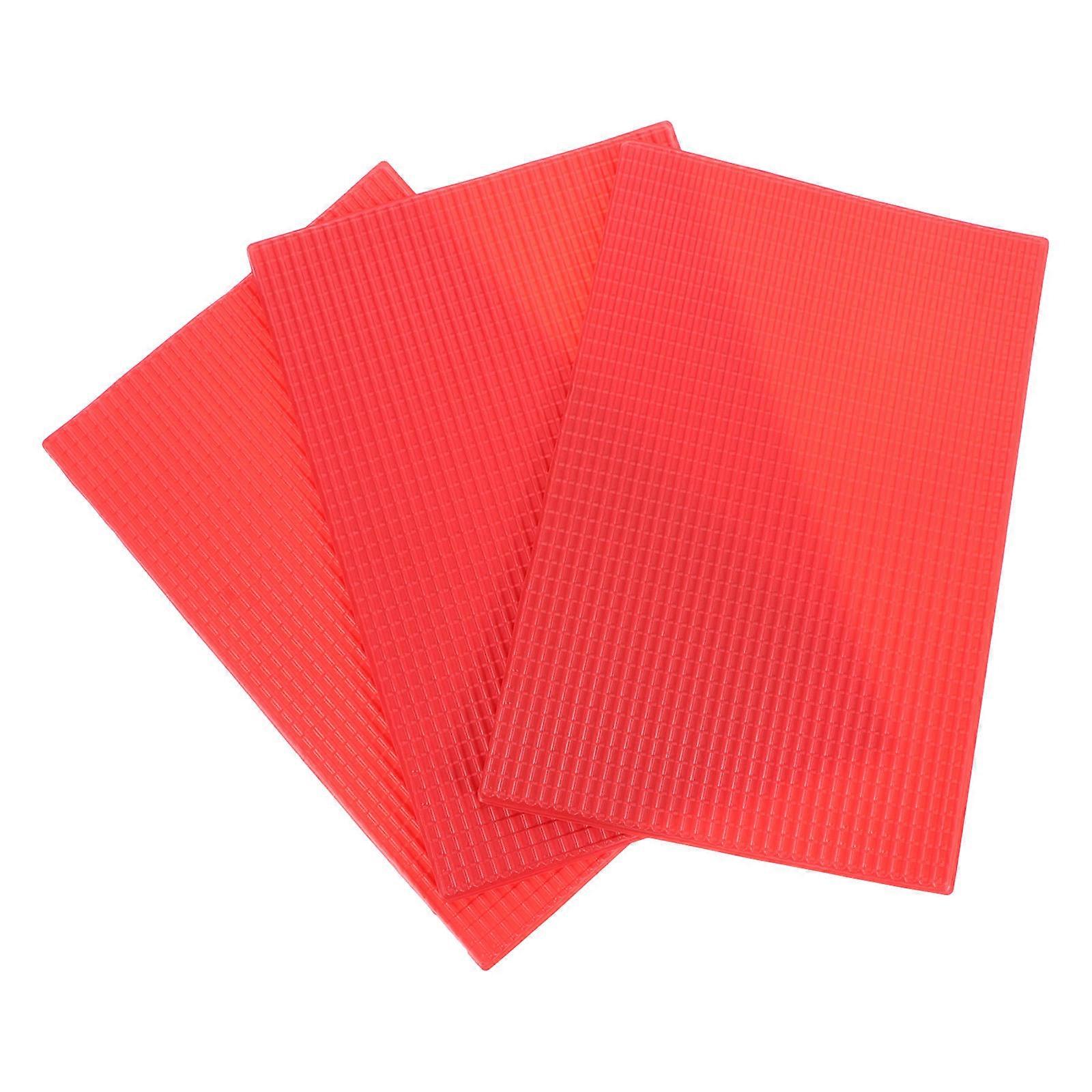 Model Building Kits Red Tile Model Decor For Handicraft Enthusiasts In Compact Size 30X20cm 3Pcs