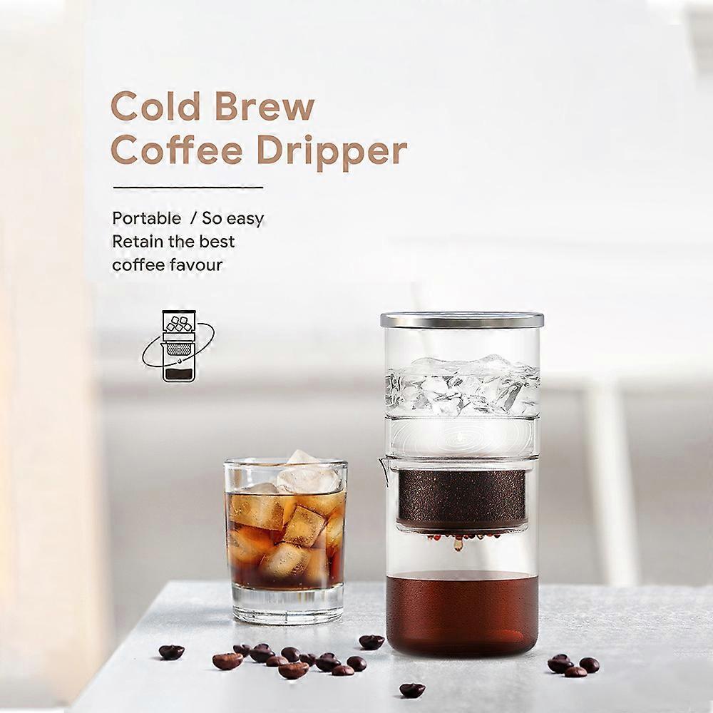 300ml Cold Brew Coffee Maker Glass Dripper Iced Brewer Set