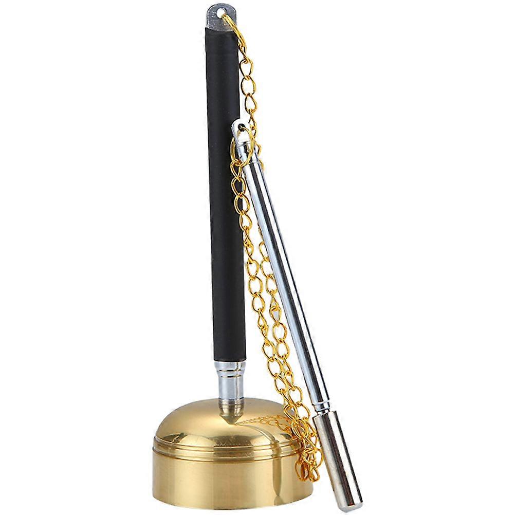 Portable Copper Bell for Buddhist Rituals – Traditional Temple Accessory for Meditation and Spiritual Practices, Easy to Hold Design for Home and