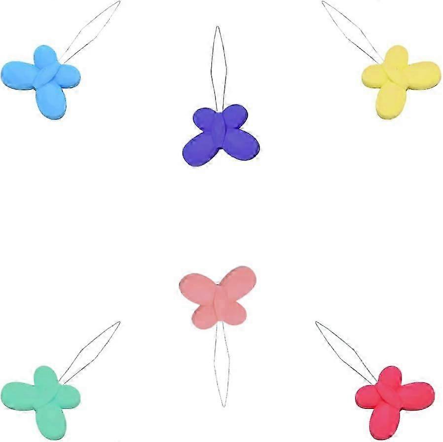 6Pcs Plastic Needle Threaders, Hand Sewing DIY Tools, Multicolor
