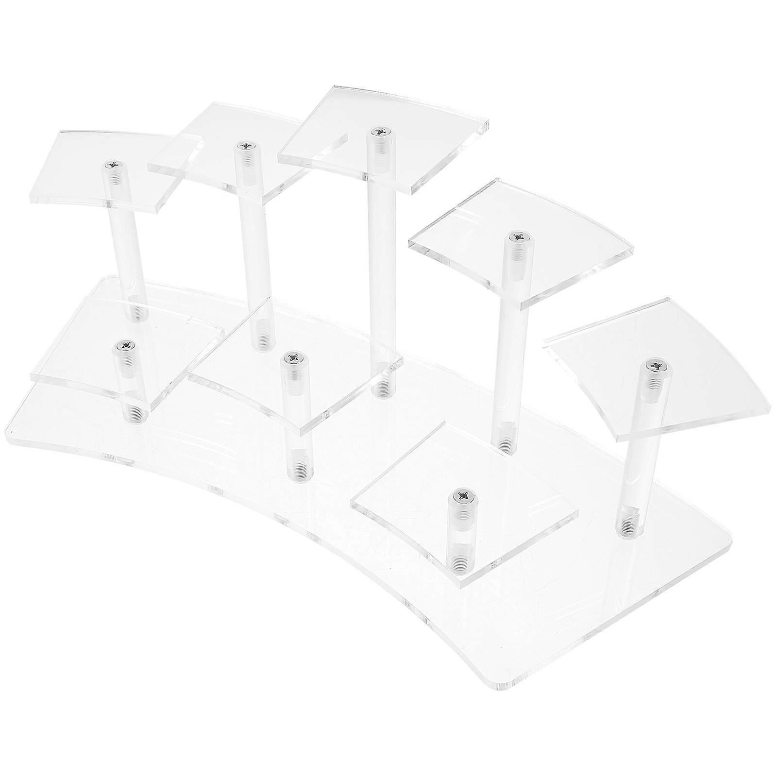 Crafts Display Stand Household Desktop Multi Layer Ornament Perfume Figurine 29X12.5X12CM Multi Layer Display 1Set